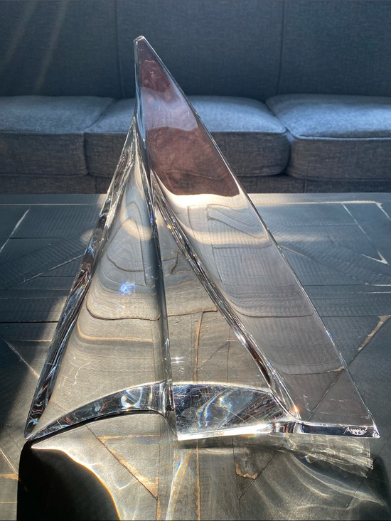 Baccarat Other - 🩶Baccarat🩶Luminous Lead Crystal Alizee Sailboat Sculpture